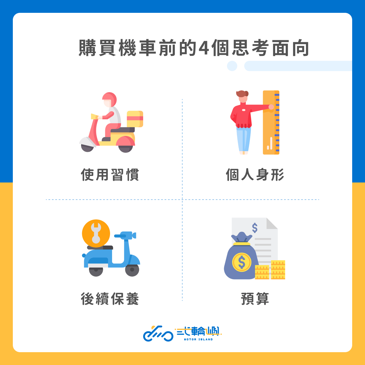 購買機車前的4個思考面向